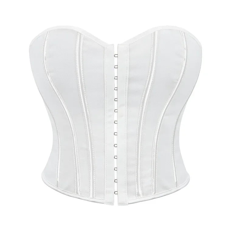 Fashion Strapless Off Shoulder Corset Tank Crop Tops Summer Backless  Camisole Underwear Female Bustier Top
