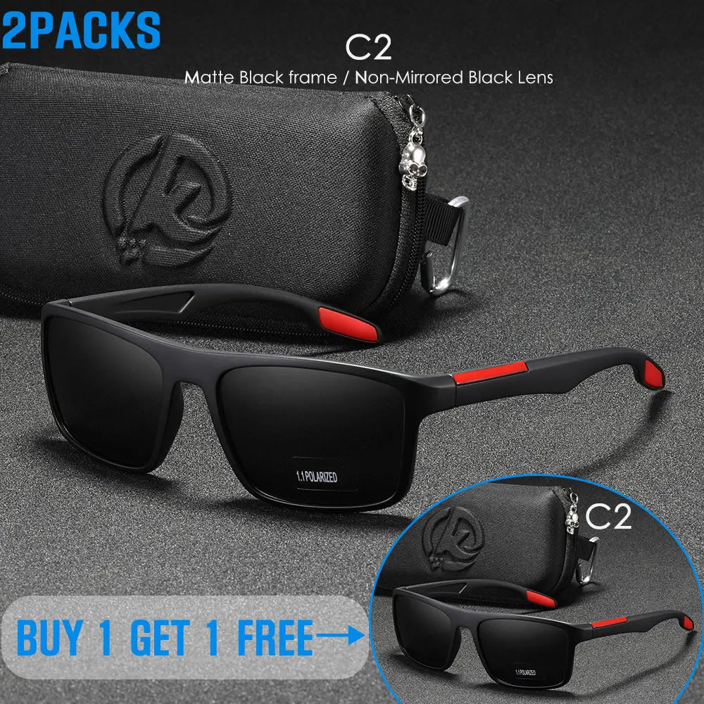 Rectangular Ultra Light Sports Sunglasses Men Polarized TAC 1.1mm Thickness Lens Driving Sun Glasses Women Cat.3