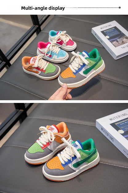 New Children Casual Shoes Four Seasons Kids Single Sneaker Mandarin Ducks Basketball Sports Shoes Boys Girls Sneaker Board Shoes