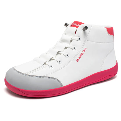 Mid-Top Barefoot Shoes Unisex Wide Toe Minimalist Ankle Boots Artificial Leather Outdoor Non-Slip Sneaker