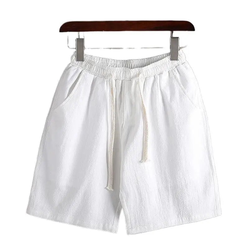 Plus size M-7XL Summer Men Pants Elastic waist cotton linen Shorts Casual Hawaiian Beach Male Sport Joggers Half Trousers