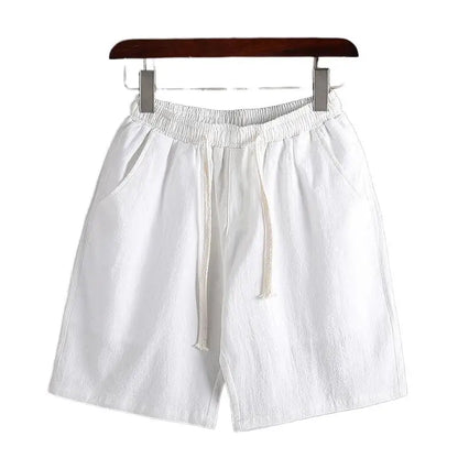 Plus size M-7XL Summer Men Pants Elastic waist cotton linen Shorts Casual Hawaiian Beach Male Sport Joggers Half Trousers