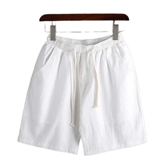 Plus size M-7XL Summer Men Pants Elastic waist cotton linen Shorts Casual Hawaiian Beach Male Sport Joggers Half Trousers