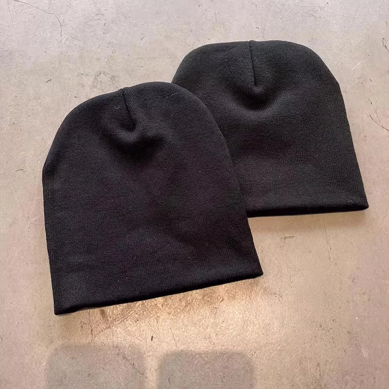 Women Hat Knitting Beanies Goth Tooth Caps Men Y2k Streetwear Winter Fashion