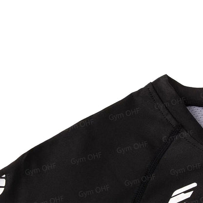 Funny Face 2 in 1 Shorts T Shirt Suits Men's Fitness Breathable Second Skin Compression Shirts Sets Gym Double Deck Shorts