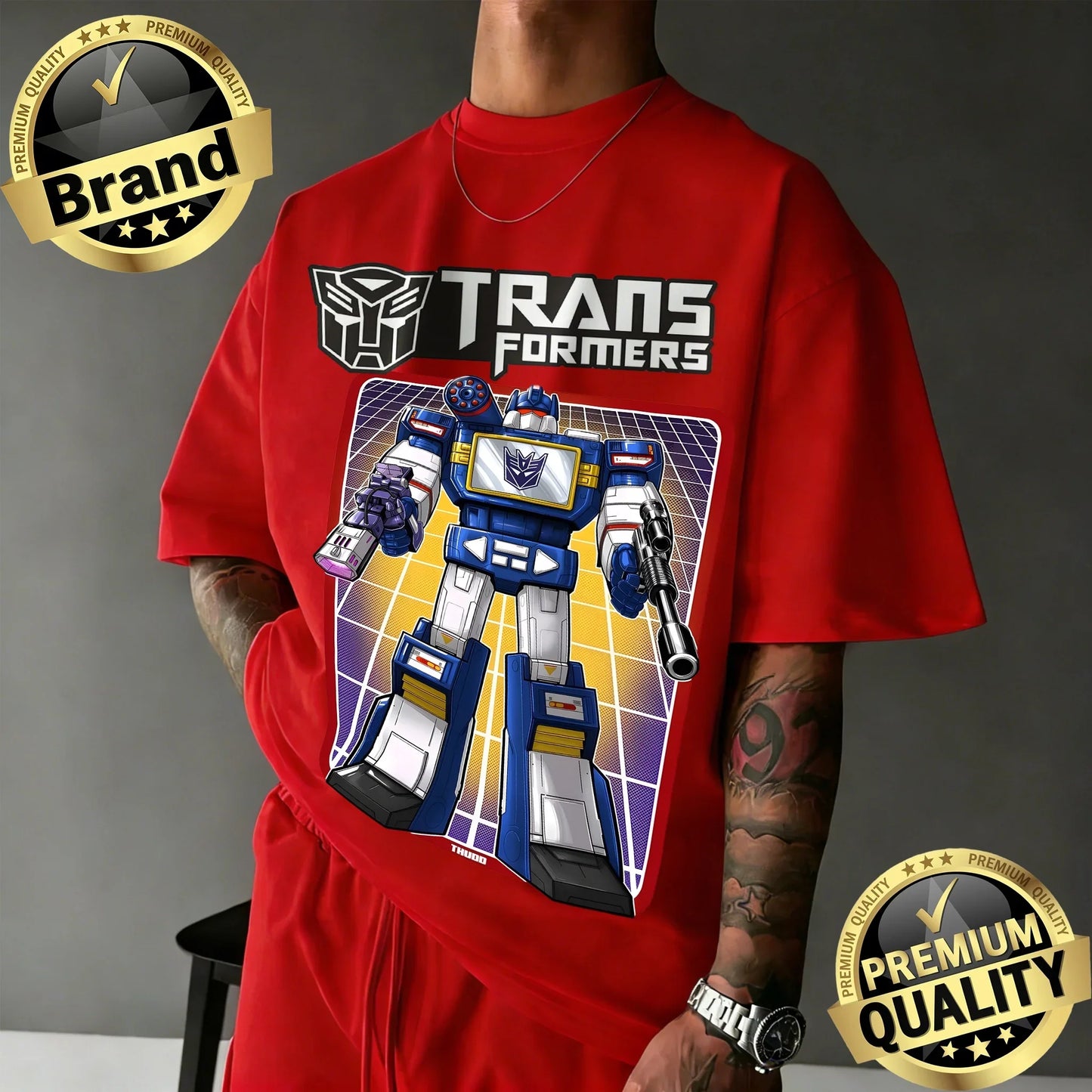 2026 Summer Hasbro Transformers Soundwave Graphic Brand Print T-shirt Unisex Tops Retro Casual Sleeve Short Clothing Breathable