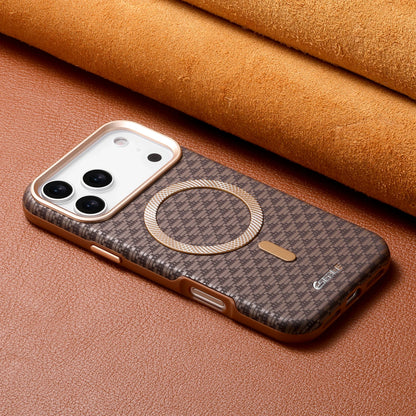 Leather Magnetic Phone Case For iPhone 17 16 15 14 13 Pro Max 17Pro 17Air Metal Lens Button Bumpe Cover