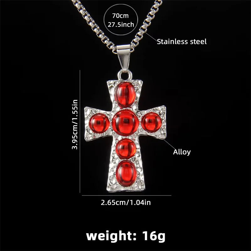 European And American Fashion Personality Retro Gothic Cross Necklace For Men And Women Street Hip-Hop Trendsetters Versatile Pe