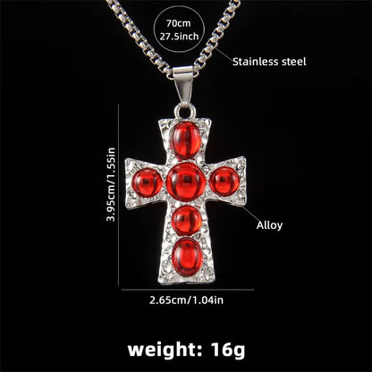European And American Fashion Personality Retro Gothic Cross Necklace For Men And Women Street Hip-Hop Trendsetters Versatile Pe