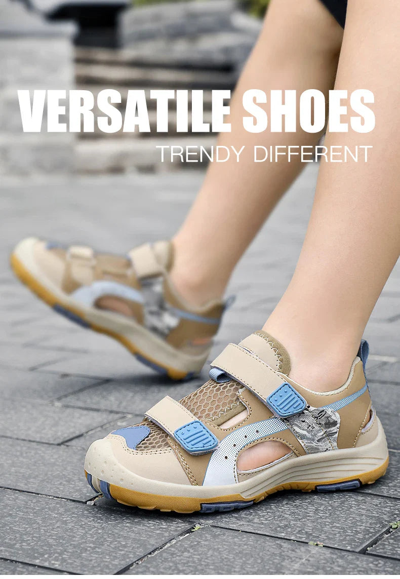 Boys Soft Sandals Fashion Children Shoes Solid Color Baby Sole Anti-slip Anti collision outdoor Girls Sandalias Flat Beach