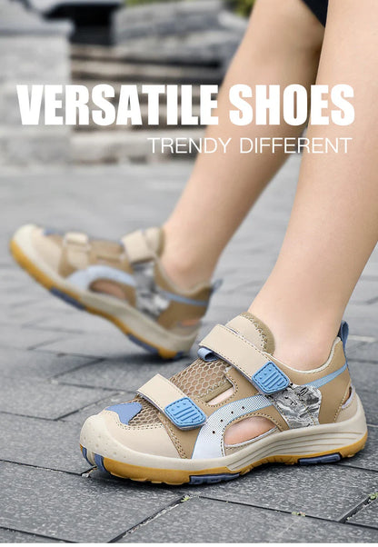 Boys Soft Sandals Fashion Children Shoes Solid Color Baby Sole Anti-slip Anti collision outdoor Girls Sandalias Flat Beach