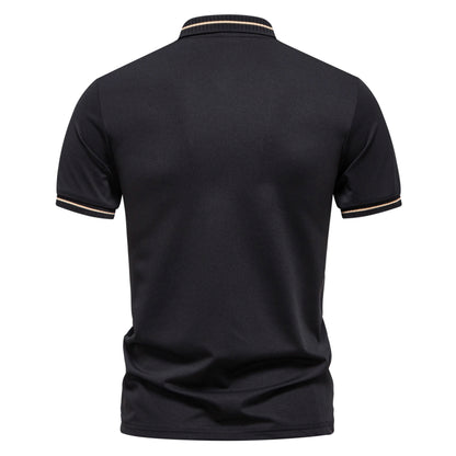 New men's T-shirt classic short sleeved polo shirt summer top casual T-shirt button collar oversized casual polo shirt