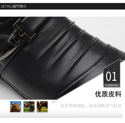 Classic White Men Dress Shoes 2024 Casual Business Leather Shoes for Men Point Toe Wedding Formal Shoes Men Size 46