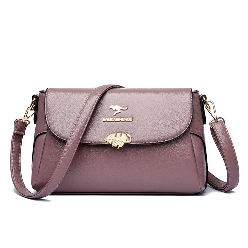 Women Bag Fashion Shoulder Bag Quality PU Leather Elegant Flap Retro Female Messenger Classic Multiple Pockets Crossbody Handbag