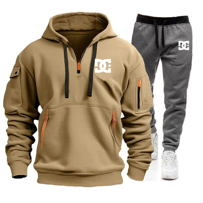 Men's hoodie sets for autumn and winter, featuring casual, fashionable, comfortable and personalized jogging suits and sport pan