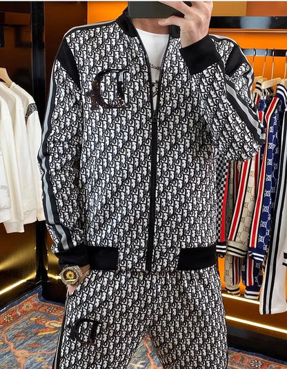 Spring and autumn men's casual suit 2025 new coat men's clothing ruffian handsome set with autumn two-piece set