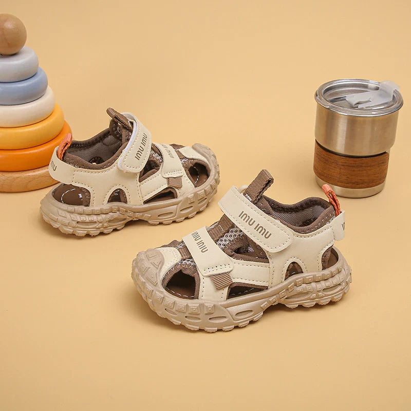 2026 New Summer Children Sandals For Boys Mesh Breathable Kids Sport Shoes Soft Sole Fashion Toddler Boys Beach Sandals EU21-30