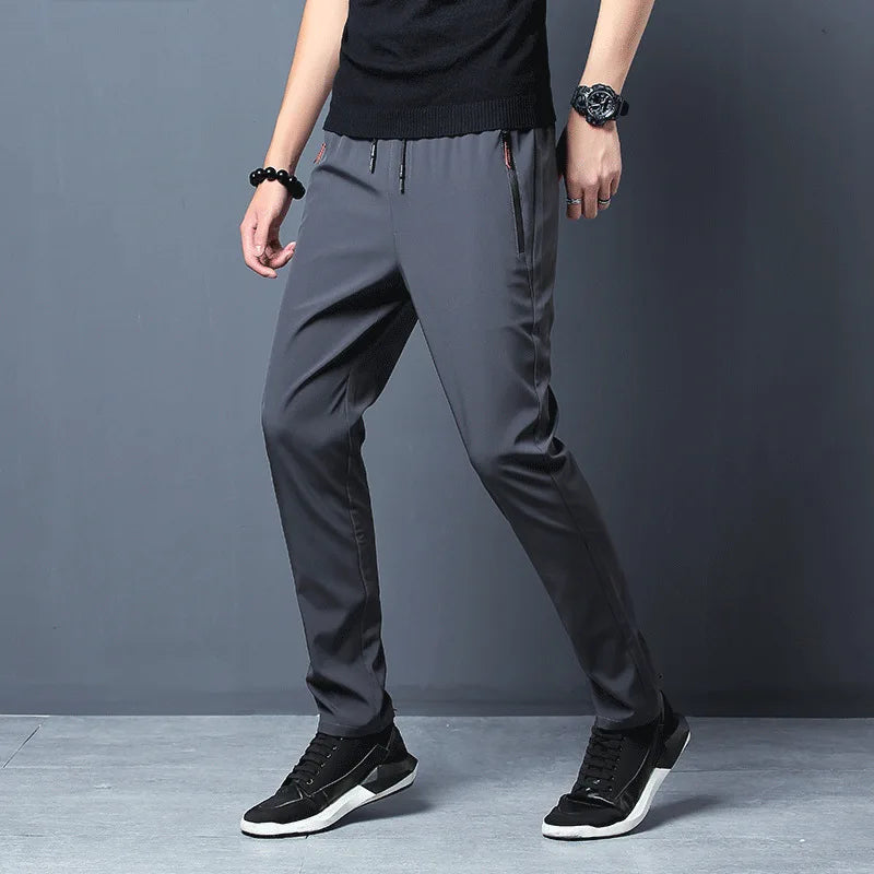 Elastic Waist Jogger Sweatpants Men Casual Classic Sport Men's Pants Quick Dry Straight Trousers Breathable Plus Size 4XL 5XL