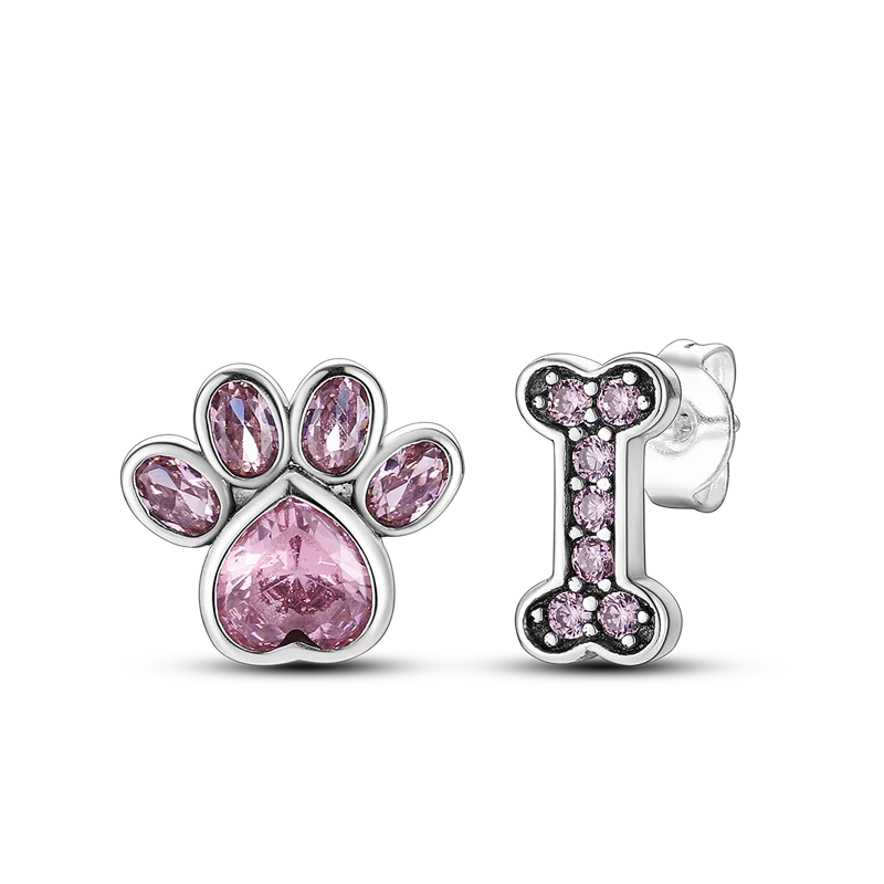 925 Silver Charms Plata De Ley 925 Jewelry Women Fashion Cute Tiny Clear Crystal CZ Stud Earrings Star Starfish Dolphin Earrings