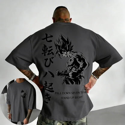 Hand Drawn Printed Cotton T-shirt Summer New Style Men's and Women's Loose Casual Street Trendy Top