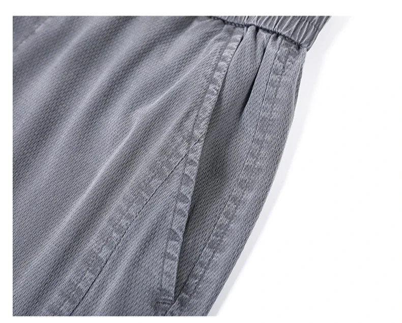Summer Thin Men's Loose Straight Jeans Lyocell Soft Drape Business Casual Trousers Classic Smoke Gray Brand Ice Silk Denim Pants