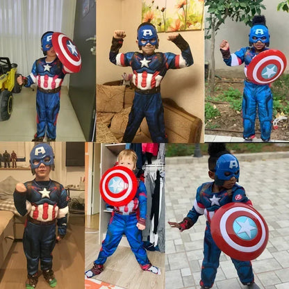Halloween Party Role Playing Spider Man Superman Children's Tight Clothing 2024 New Hulk Iron Man Children's Fantastic Costume