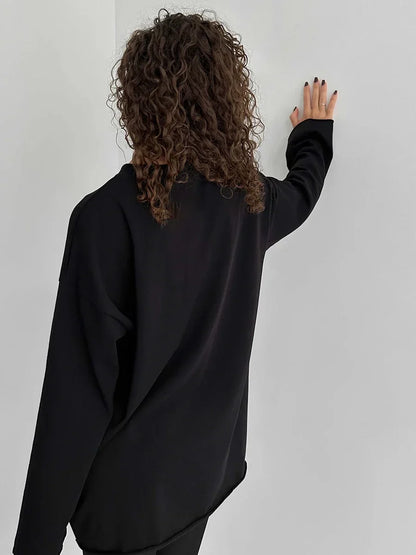 Women Summer 100% Cotton T-shirt Bottoming Spring Basic Fashionable Solid Lady Long Sleeve Loose Tops Shirts
