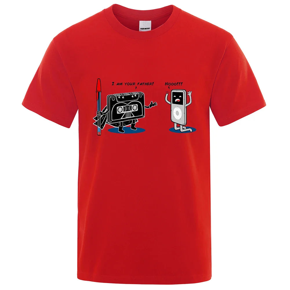 Funny Music Player Male Tops Summer Loose T-Shirt Cotton Crewneck T-Shirt Hip Hop Tee Clothes High Quality T-Shirts Man New