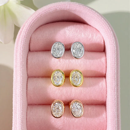 0.5CT Oval/Pear/Heart Moissanite Bracelets Earrings Set S925 Silver Plated 18K Gold Wrist Chain for Women Fine Jewelry