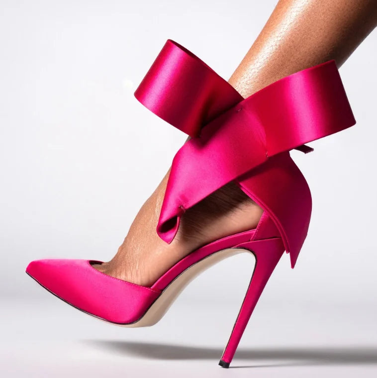 Air Mesh Red Polka Dot Pumps Ankle Buckle Strap Sexy Pointed Toe Fashion 2024 Spring Women Dress Shoes