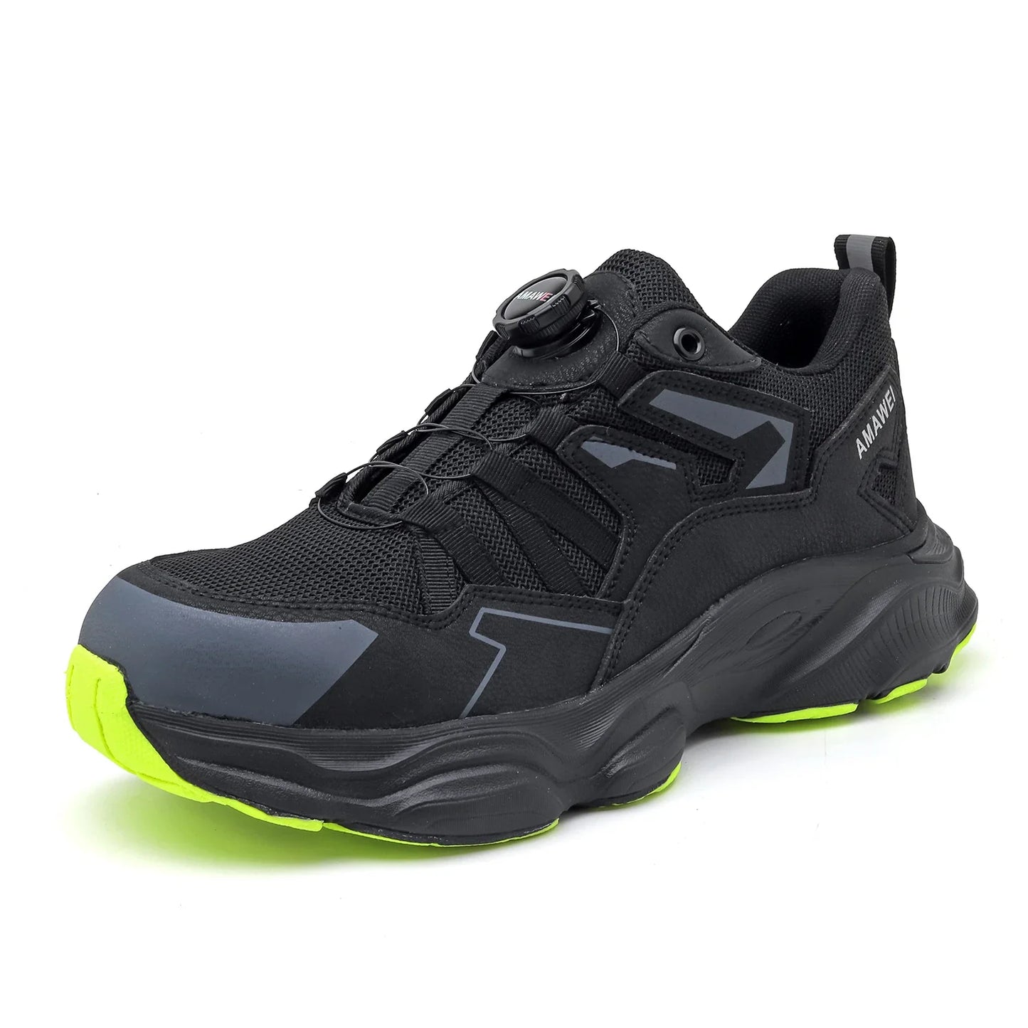 Rotating Button Safety Shoes Men Steel Toe Sneaker Work Shoes Man Puncture Proof Work Safety Boots Black Protective Shoes