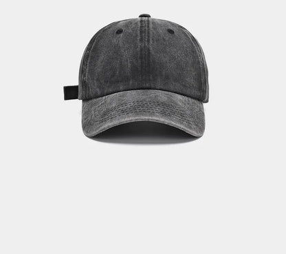 Hat Men's Washed Coated Baseball Cap Color Tile Korean Version Simple Dome Cap Solid Color Sports Sun Hat