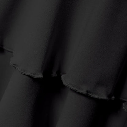 Summer new style simple pure color women's skirt fashion versatile elegant trendy fake drawstring A-line mini super short skirt