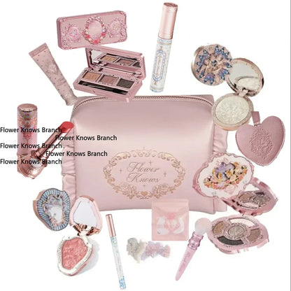 Makeup Set All In Flower Knows Little Angel Highlighter Powder Blush Strawberry Rococo Lip Gloss Perfume Kit