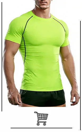 Men's 2 Piece Running Set Quick Dry Sport Shorts with Compression Tights for Gym Fitness Jogging Basketball
