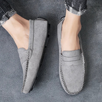 Trend Suede Men Casual Shoes Breathable Comfort Slip-on Mens Driving Shoes Fashion Men Lazy Shoes Luxury Brand Loafers Moccasins
