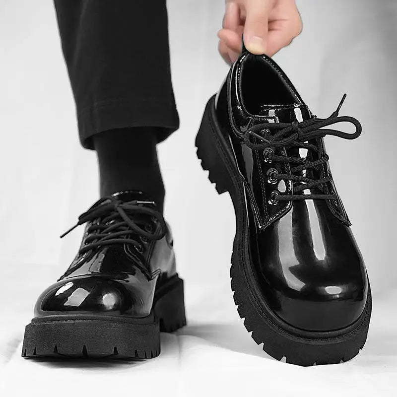 Men's formal shoes, business casual shoes, shiny big toe shoes, men's shoes, event party dress shoes
