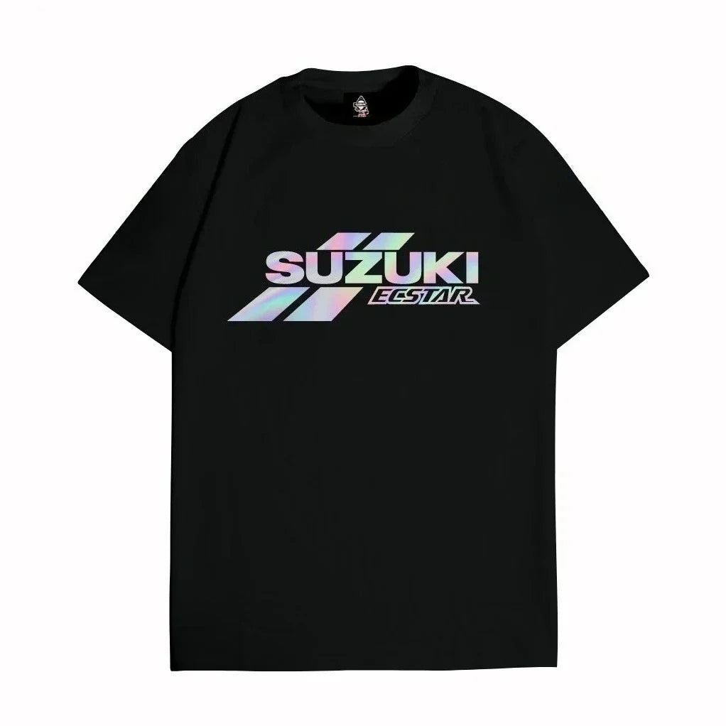 2026 Summer Bestseller Suzuki Racing Team 100% Cotton Trendy Men T-shirt Daily Outdoor Sports Casual Loose Street Short-sleeve