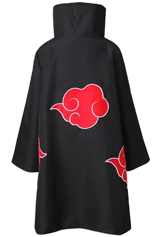 Uchiha Itachi Cloak for Kids Adult Long Black Robe Capes Halloween Carnival Cosplay Costume with Accessories
