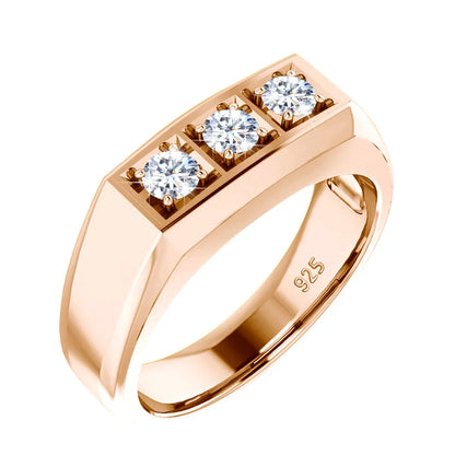 3 Stone Rings For Woman 3mm D Color Moissanite With Certificate 100% 925 Sterling Silver Luxury Designer Engagament Jewelry Sale