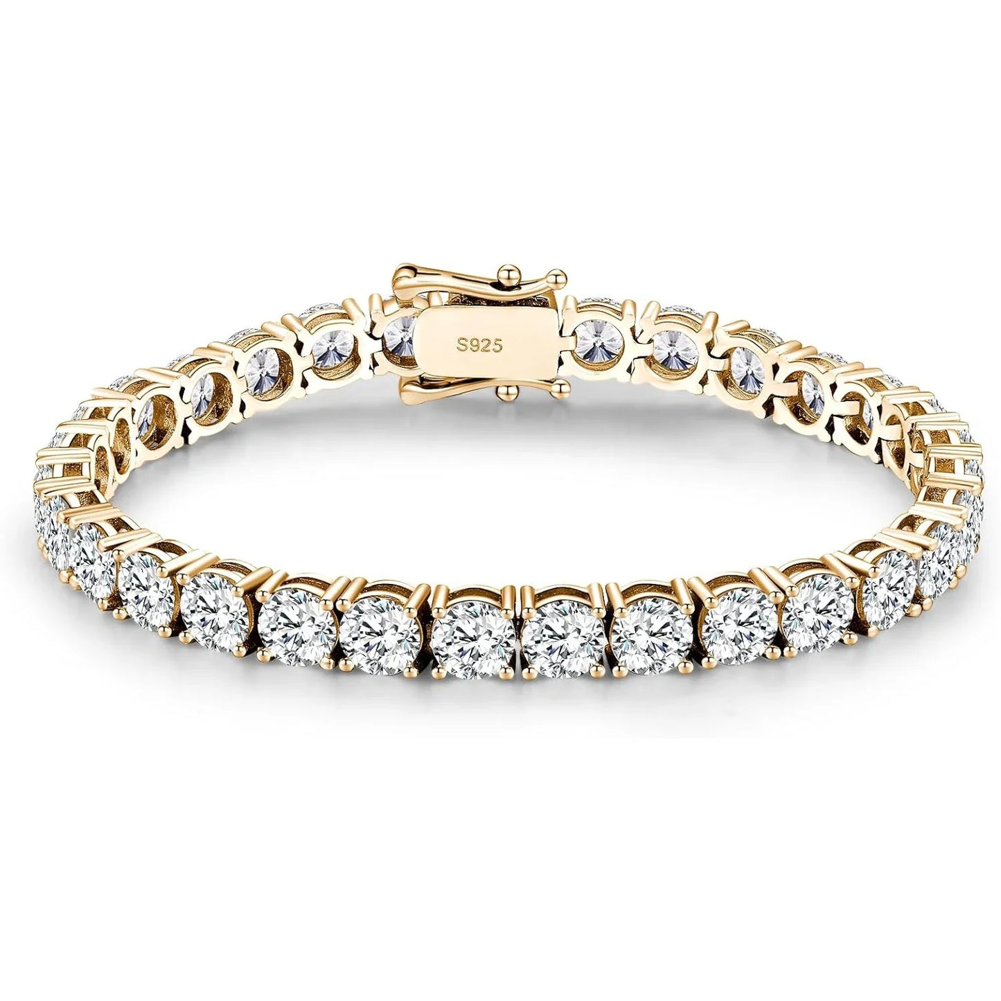 Luxury 4MM Tennis Bracelet for Women Men Full Moissnaite Laboratory Diamond S925 Silver Wedding Jewelry with Certificate