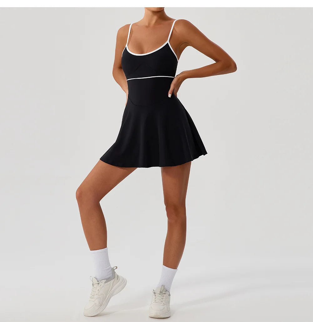 Tennis Dress For Women with Pockets Golf Skirts Anti Shorts Yoga Suit Badminton Clothing Activewear