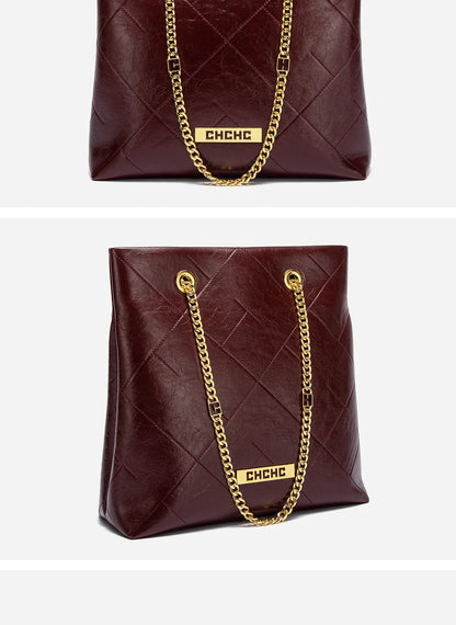 Women's Tote Bag 2025 New High Quality Chain Bag Women's Shoulder Bag Business Commuter