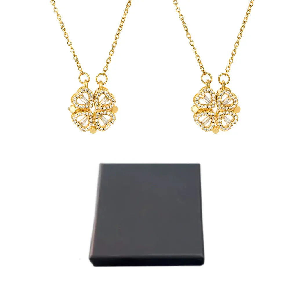 2025 Lucky Four-leaf Clover Necklace In Black Box With Logo For BR Shopper