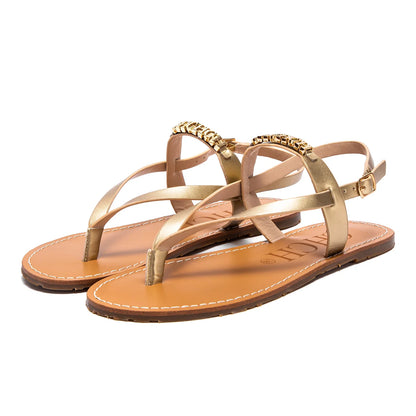 Women's Sandals New Simple Flat Bottom Non slip Thin Strip Shoes Beach Women's Shoes