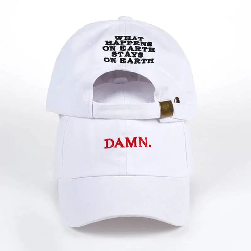 Hats for men and woman Embroidered DAMN. Dad Hat Hip Hop Stitched Kendrick lamar Unstructured Rapper Snapback Baseball Cap