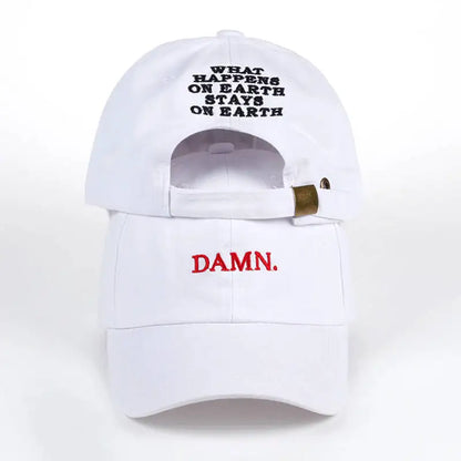Hats for men and woman Embroidered DAMN. Dad Hat Hip Hop Stitched Kendrick lamar Unstructured Rapper Snapback Baseball Cap