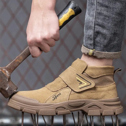Construction Work Boots Anti-smash Anti-puncture Safety Shoes Men Steel Toe Boots Scald Proof Welding Boots Indestructible Shoes