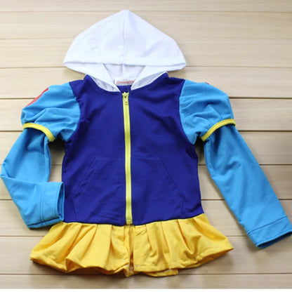 Jaquetas Infantis com Capuz Para Meninas Primavera Infantil Desenho Animado Branca de Neve Algodão Casacos Externos Roupas Casuais Infantis Roupa de Menina