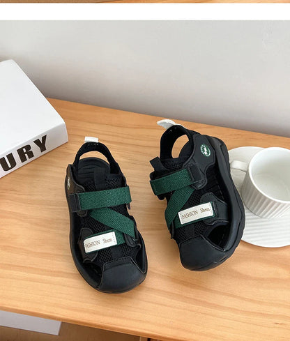 2026 Summer Kids Sandals for Boys Anti-slippery Sole Toddler Beach Shoes Hook&loop Baby Boys First Walkers Barefoot Casual Wear